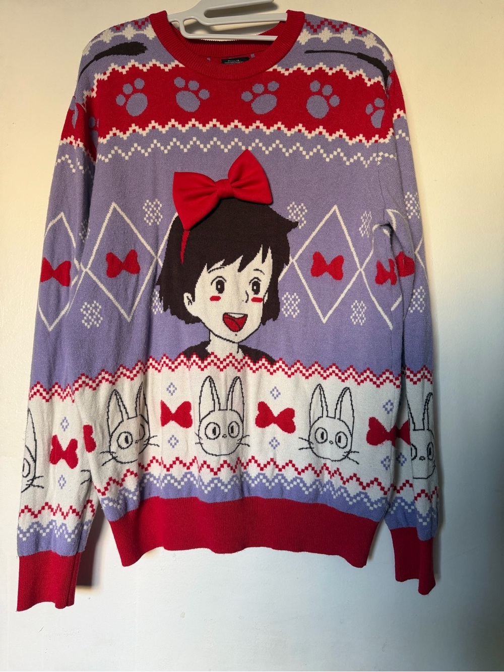 BoxLunch Studio Ghibli Kiki’s Delivery Service Sweater Medium 3D Bow - Picture 2 of 11